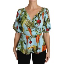 Dolce & Gabbana Seidentop mit Gemüsedruck Extravaganza