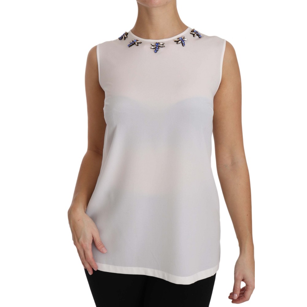 Dolce & Gabbana Seidentop mit Gemüsedruck Extravaganza