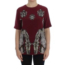 Dolce & Gabbana Enchanted Sicily Seidenbluse mit Ritterdruck