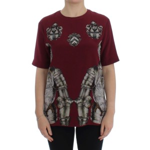 Dolce & Gabbana Enchanted Sicily Seidenbluse mit Ritterdruck