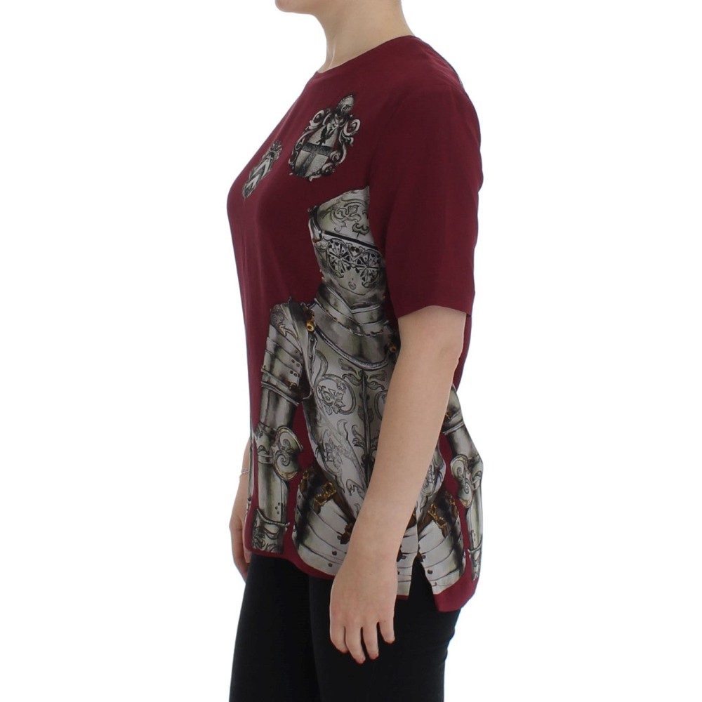 Dolce & Gabbana Enchanted Sicily Seidenbluse mit Ritterdruck