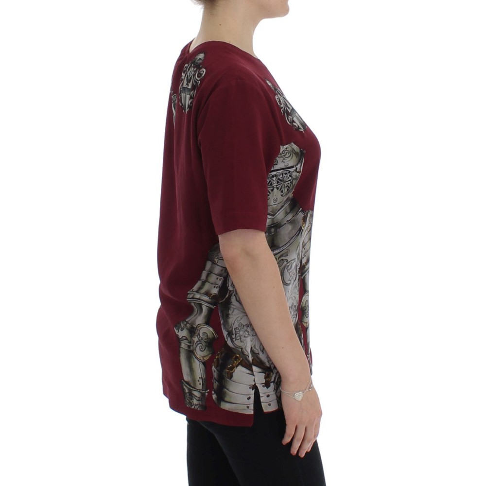 Dolce & Gabbana Enchanted Sicily Seidenbluse mit Ritterdruck