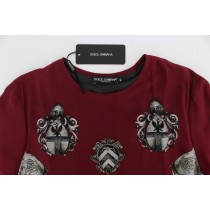 Dolce & Gabbana Enchanted Sicily Seidenbluse mit Ritterdruck