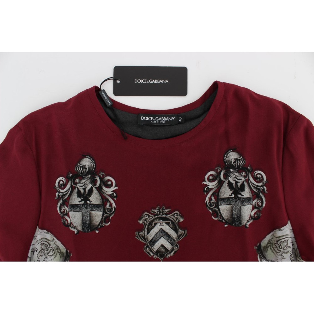 Dolce & Gabbana Enchanted Sicily Seidenbluse mit Ritterdruck