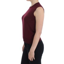 Dolce & Gabbana Elegante rote ärmellose Pullover-Weste aus Wolle