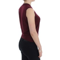 Dolce & Gabbana Elegante rote ärmellose Pullover-Weste aus Wolle