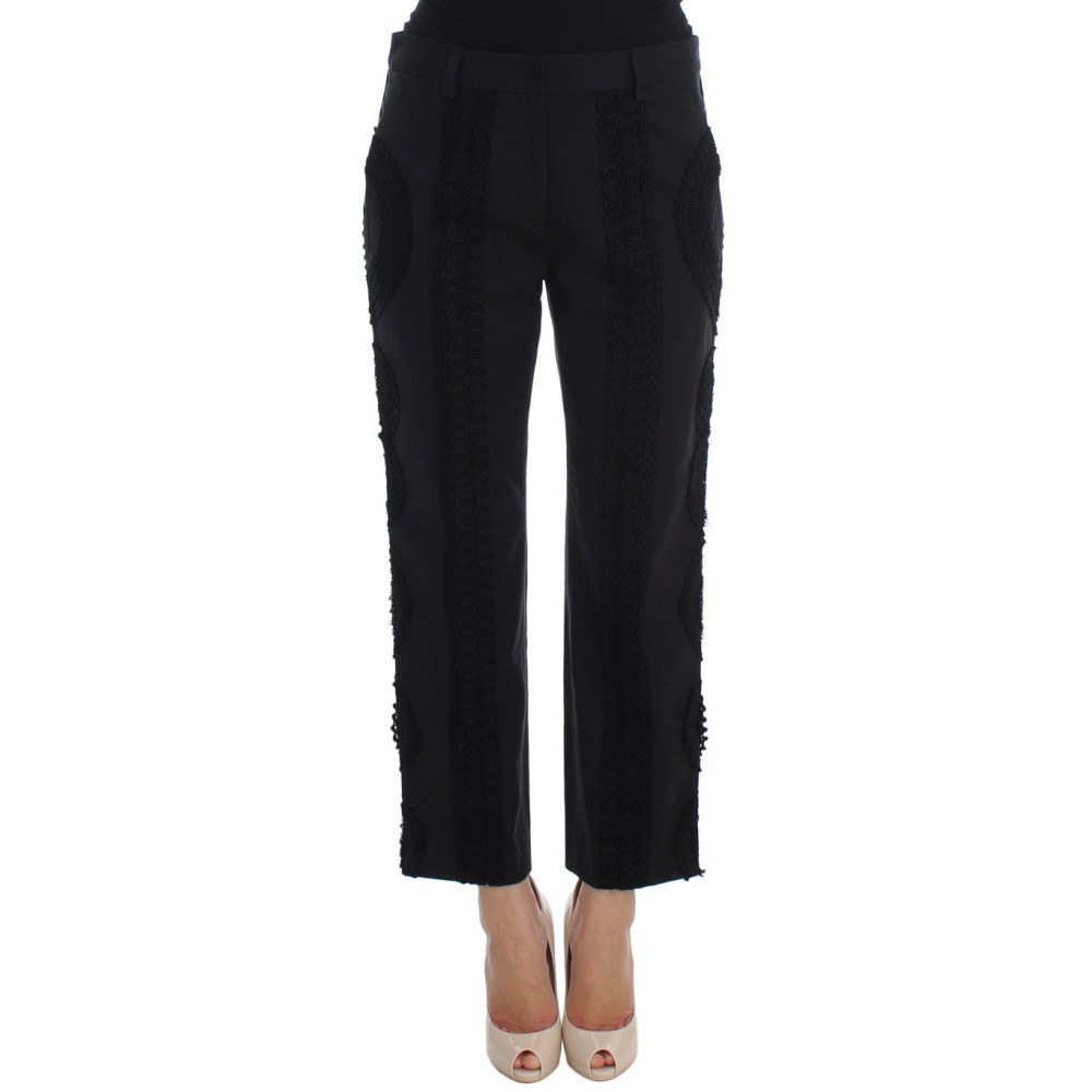 Dolce & Gabbana Elegante schwarze Torero Caprihose