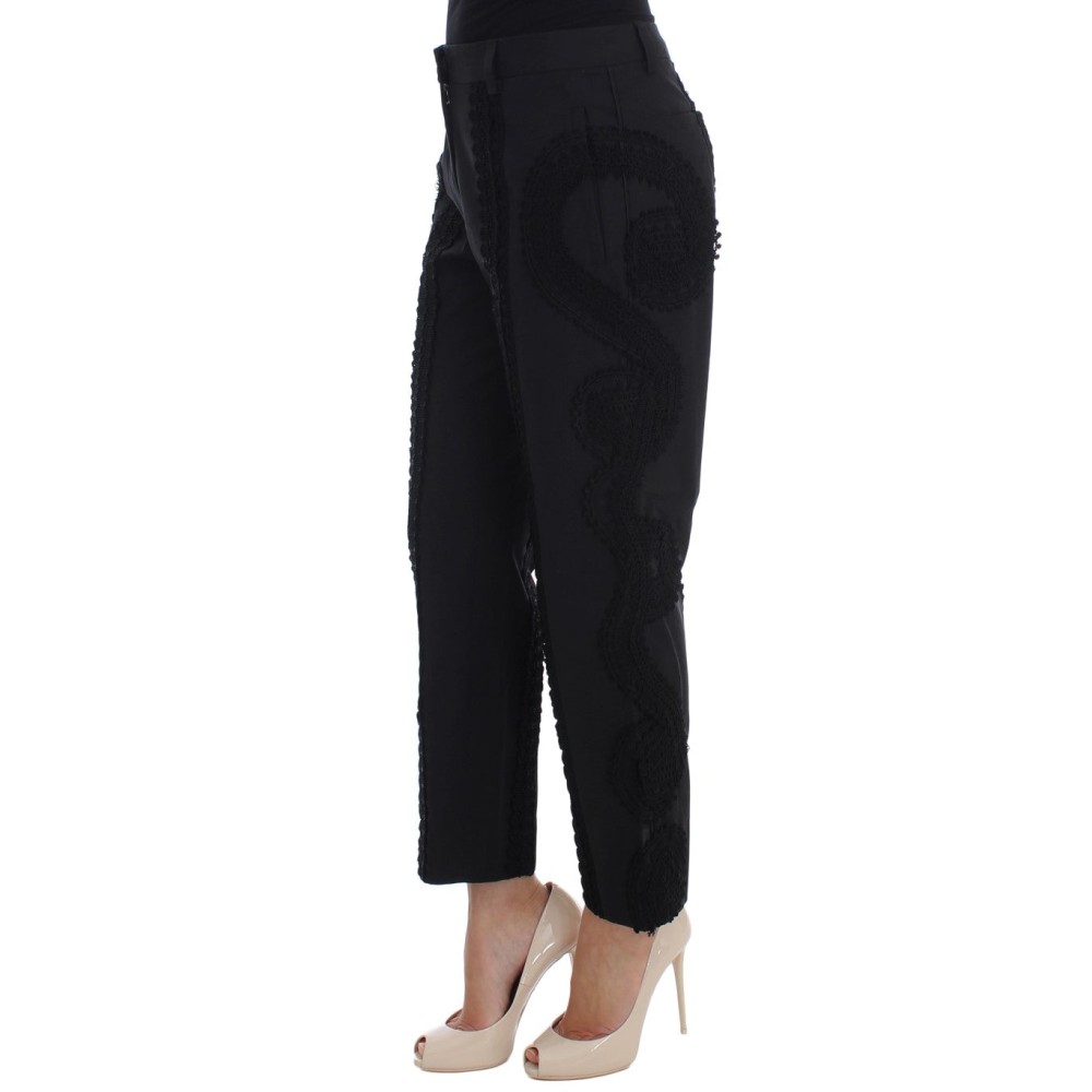 Dolce & Gabbana Elegante schwarze Torero Caprihose