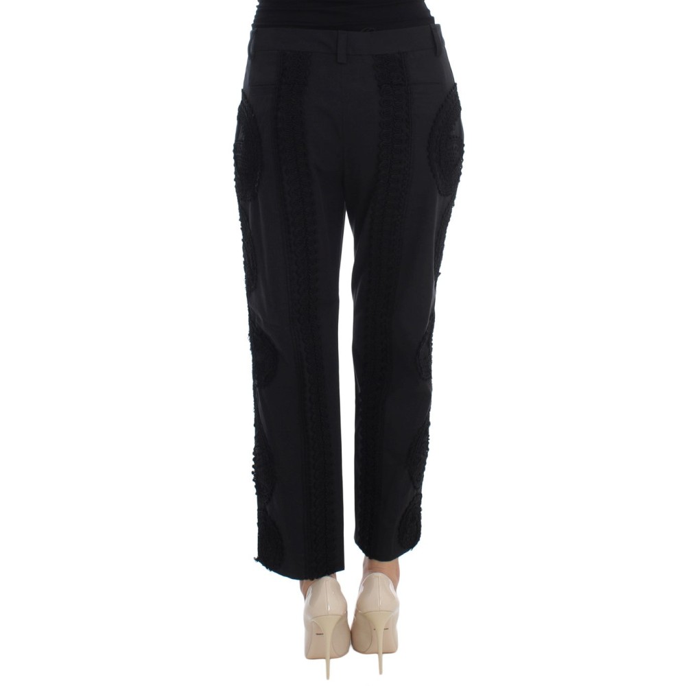 Dolce & Gabbana Elegante schwarze Torero Caprihose