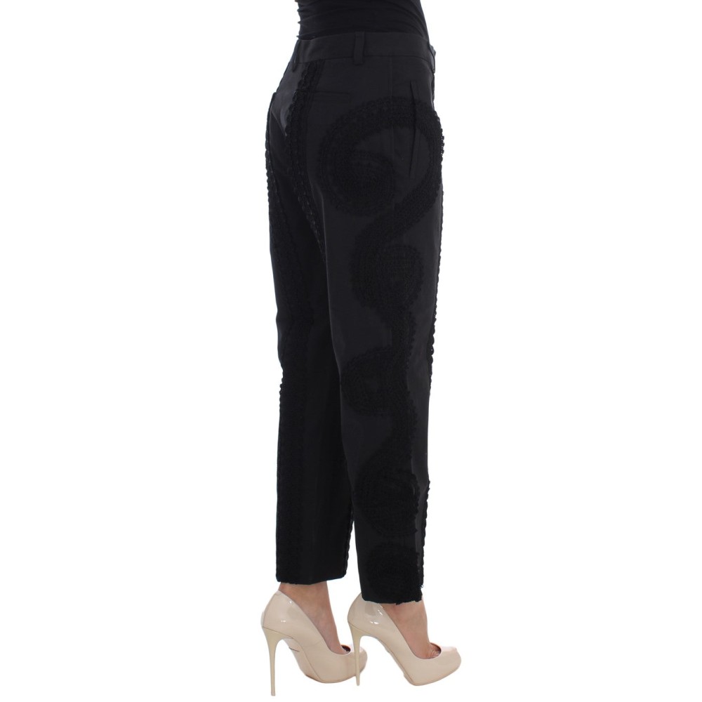Dolce & Gabbana Elegante schwarze Torero Caprihose