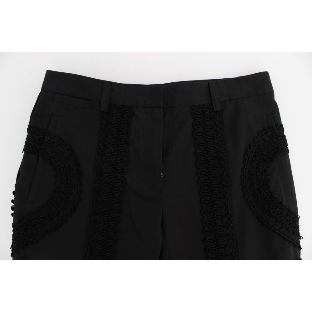 Dolce & Gabbana Elegante schwarze Torero Caprihose