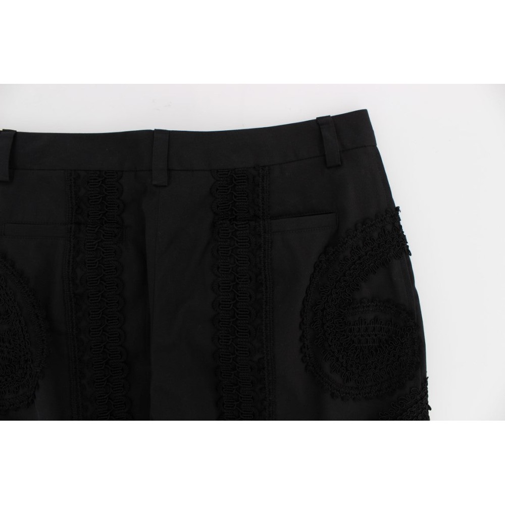 Dolce & Gabbana Elegante schwarze Torero Caprihose