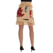 Dolce & Gabbana Taillenhoher Rock mit Kristallverzierungen