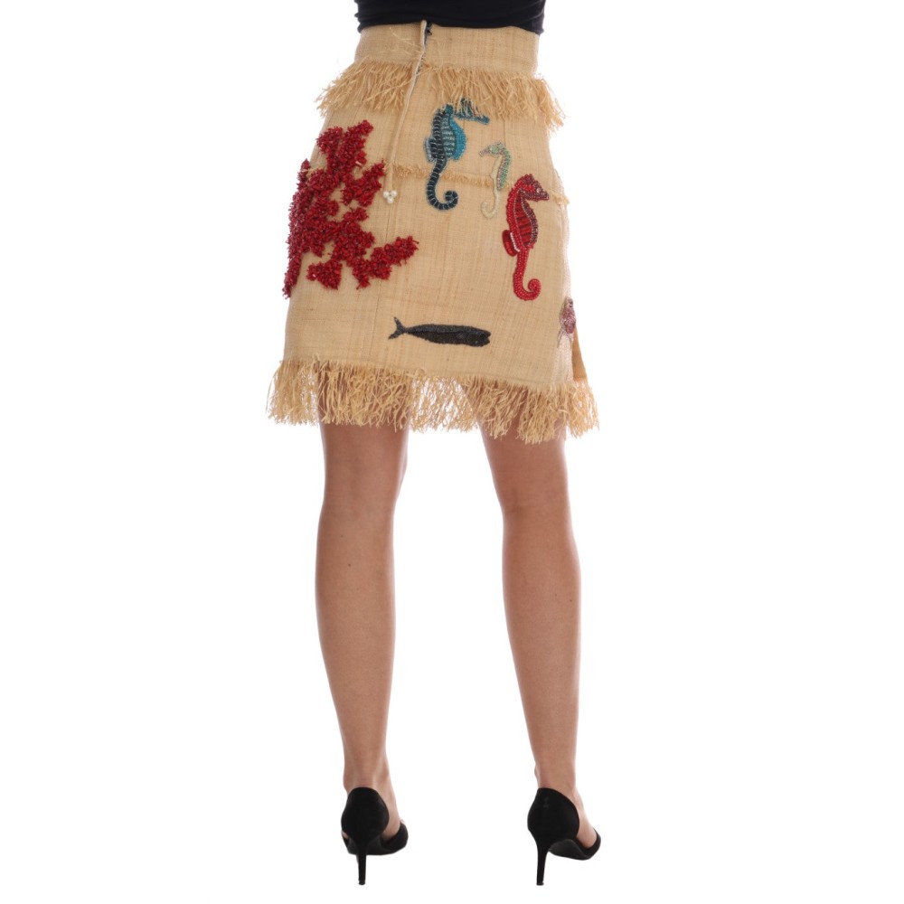 Dolce & Gabbana Taillenhoher Rock mit Kristallverzierungen