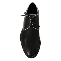 Dolce & Gabbana Elegante Derby-Schuhe aus schwarzem Leder