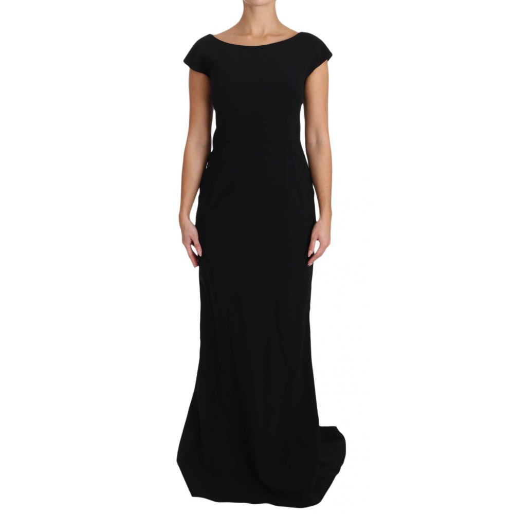 Dolce & Gabbana Elegantes Schwarzes Maxi-Etuikleid