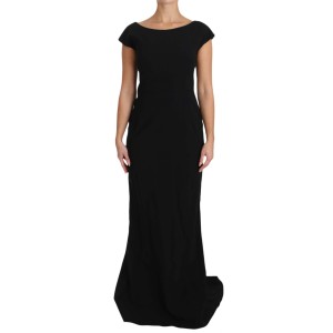 Dolce & Gabbana Elegantes Schwarzes Maxi-Etuikleid