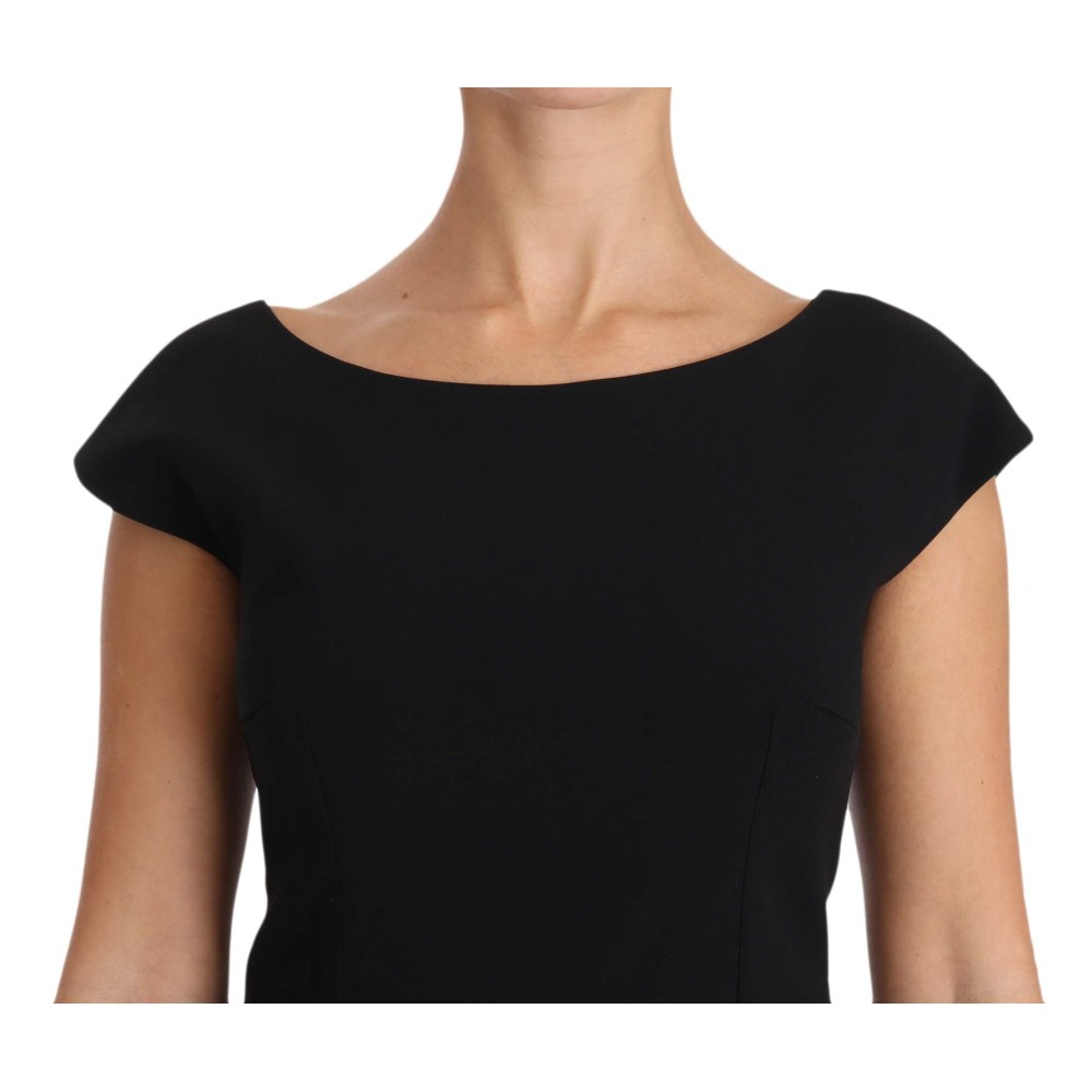 Dolce & Gabbana Elegantes Schwarzes Maxi-Etuikleid