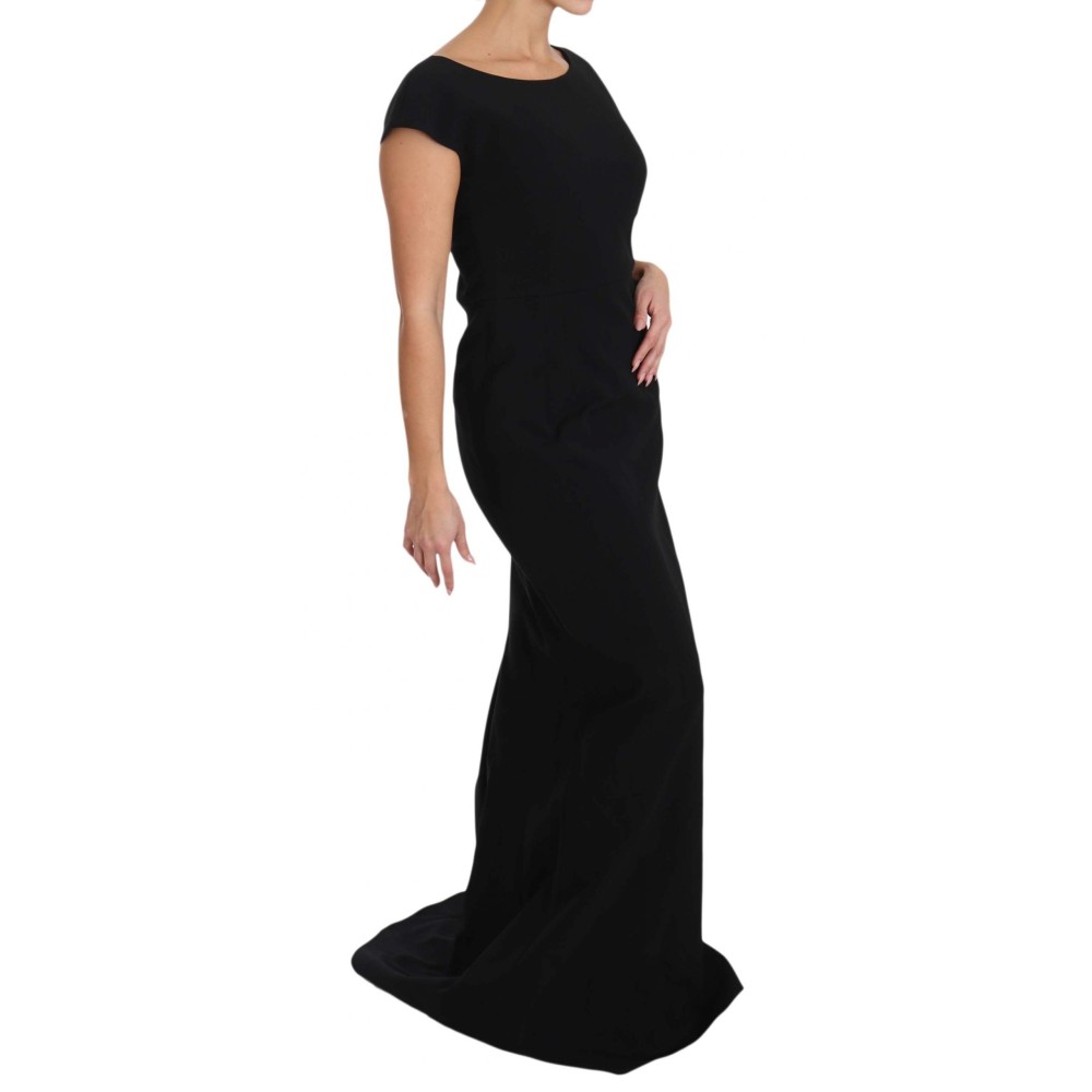 Dolce & Gabbana Elegantes Schwarzes Maxi-Etuikleid