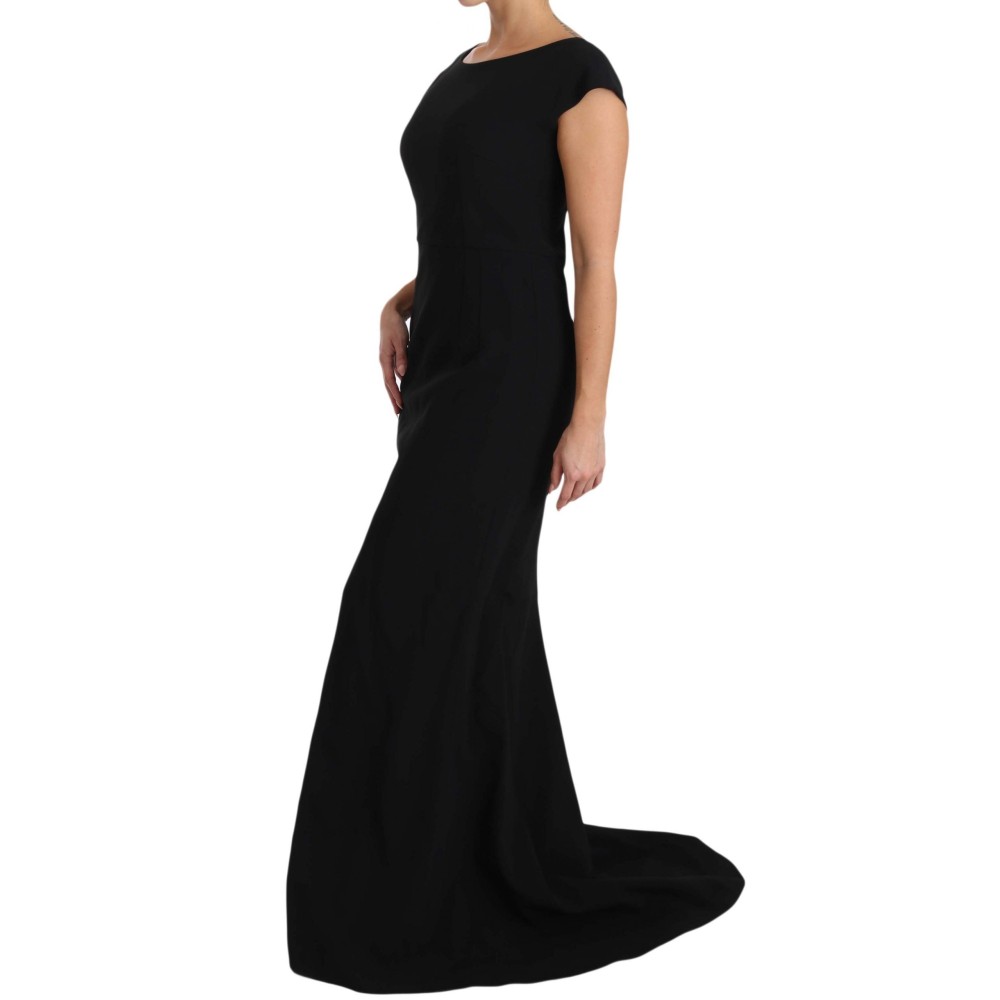 Dolce & Gabbana Elegantes Schwarzes Maxi-Etuikleid