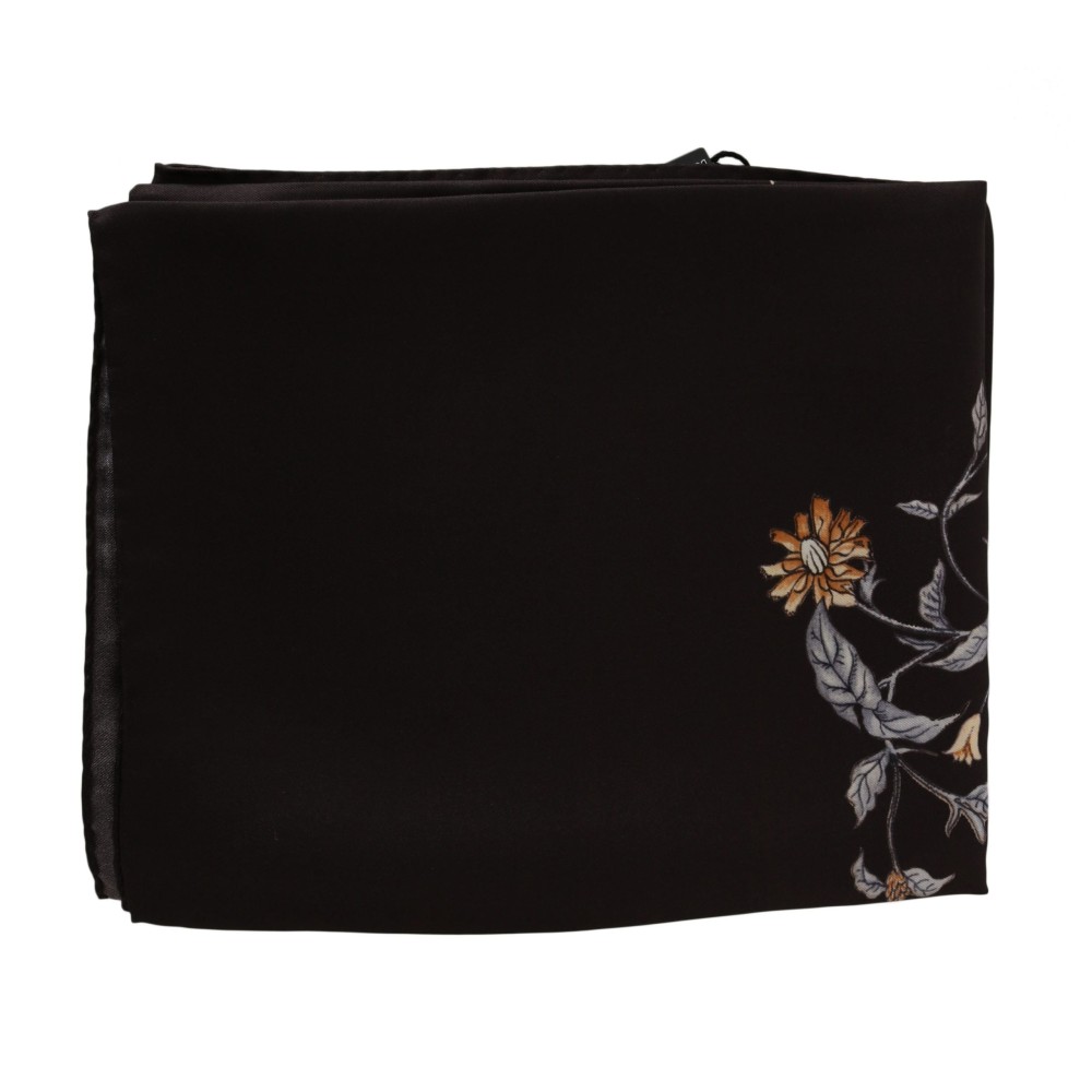 Dolce & Gabbana Eleganter Seidenschal in luxuriösem Braun