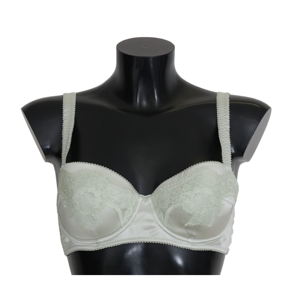 Dolce & Gabbana Eleganter Seiden-BH aus floraler Spitze