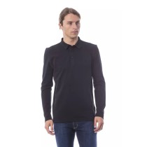 Verri Schwarzes Baumwoll-Poloshirt für Männer mit langen Ärmeln