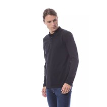 Verri Schwarzes Baumwoll-Poloshirt für Männer mit langen Ärmeln