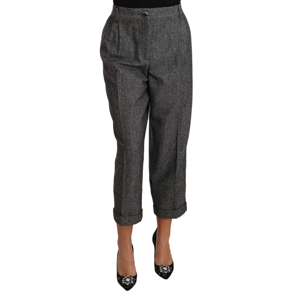 Dolce & Gabbana Elegante graue Hose aus Wollgemisch