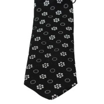 Dolce & Gabbana Elegante Schwarze Seidenkrawatte mit Blumenmuster