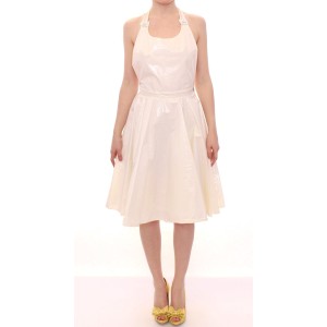 Licia Florio Elegantes Weißes Tee-Halstuchkleid