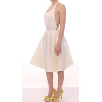 Licia Florio Elegantes Weißes Tee-Halstuchkleid