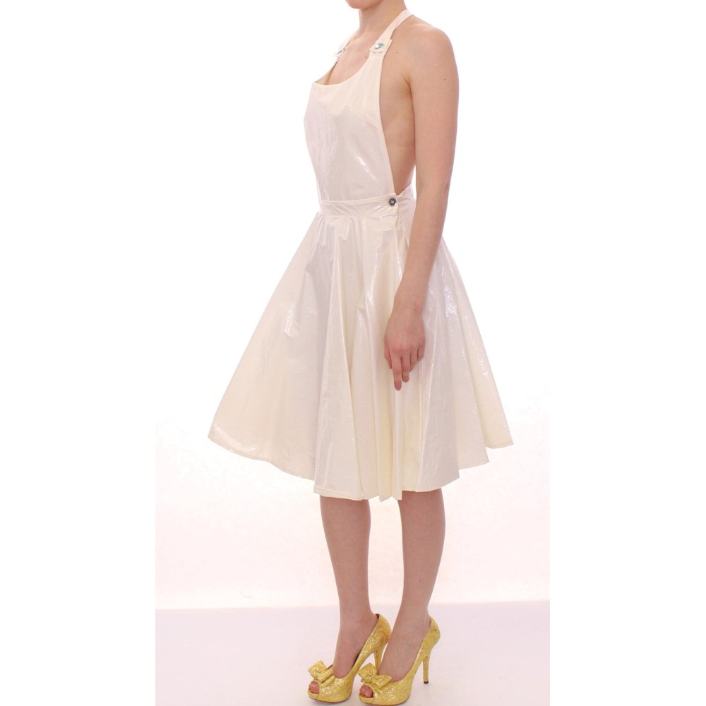Licia Florio Elegantes Weißes Tee-Halstuchkleid