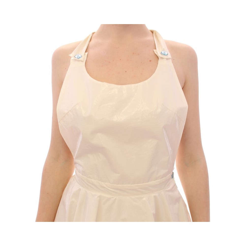 Licia Florio Elegantes Weißes Tee-Halstuchkleid