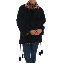Dolce & Gabbana Eleganter Kurzmantel aus schwarzem Lammfell