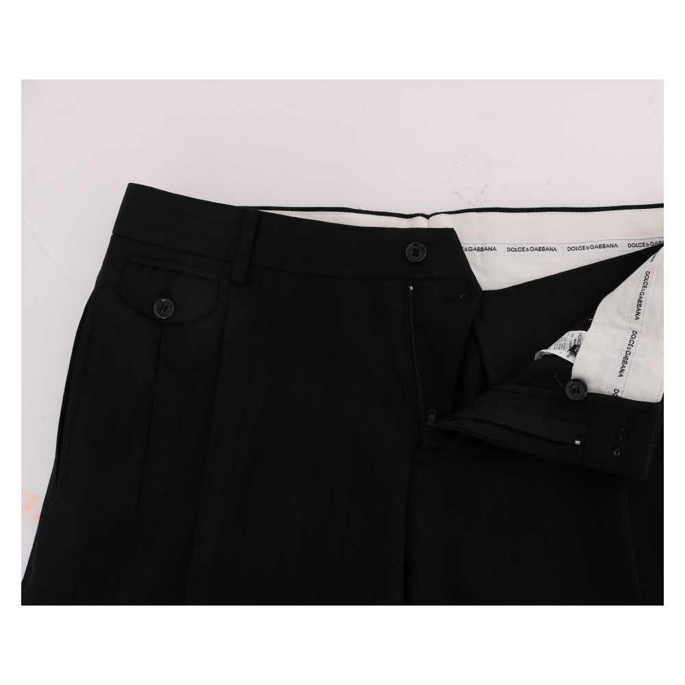 Dolce & Gabbana Eleganter schwarzer kristallbesetzter Cloche-Hut