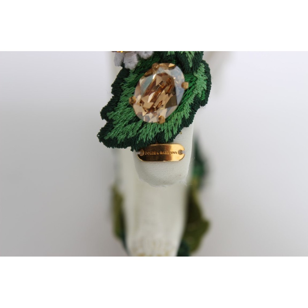 Dolce & Gabbana Eleganter schwarzer kristallbesetzter Cloche-Hut