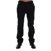 GF Ferre Glatte blaue Baumwoll-Stretch-Hose für Männer
