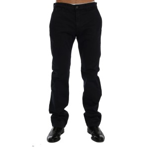 GF Ferre Glatte blaue Baumwoll-Stretch-Hose für Männer