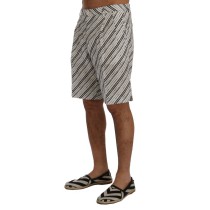 Dolce & Gabbana Elegante gestreifte Baumwoll-Leinen-Shorts