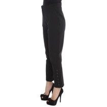 Exte Schicker schwarzer Stretch-Blazer mit goldener Knopfleiste