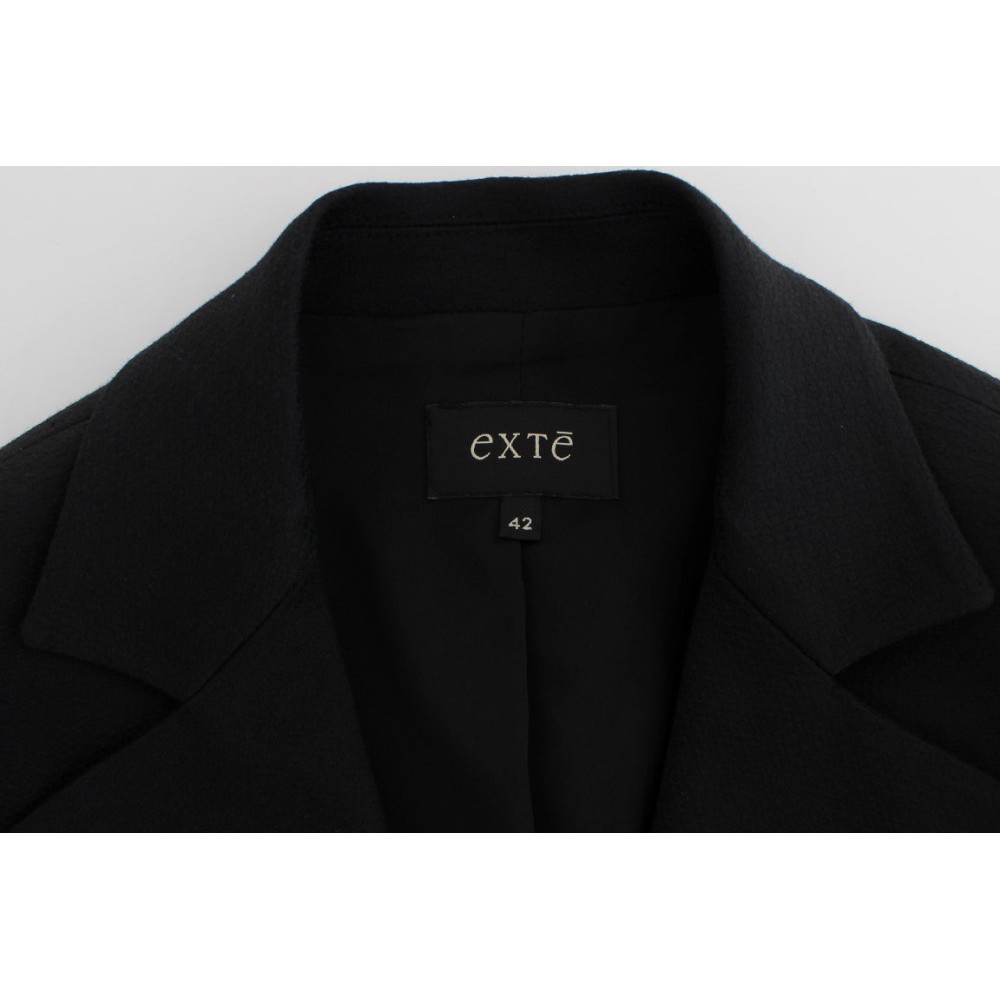 Exte Schicker schwarzer Stretch-Blazer mit goldener Knopfleiste