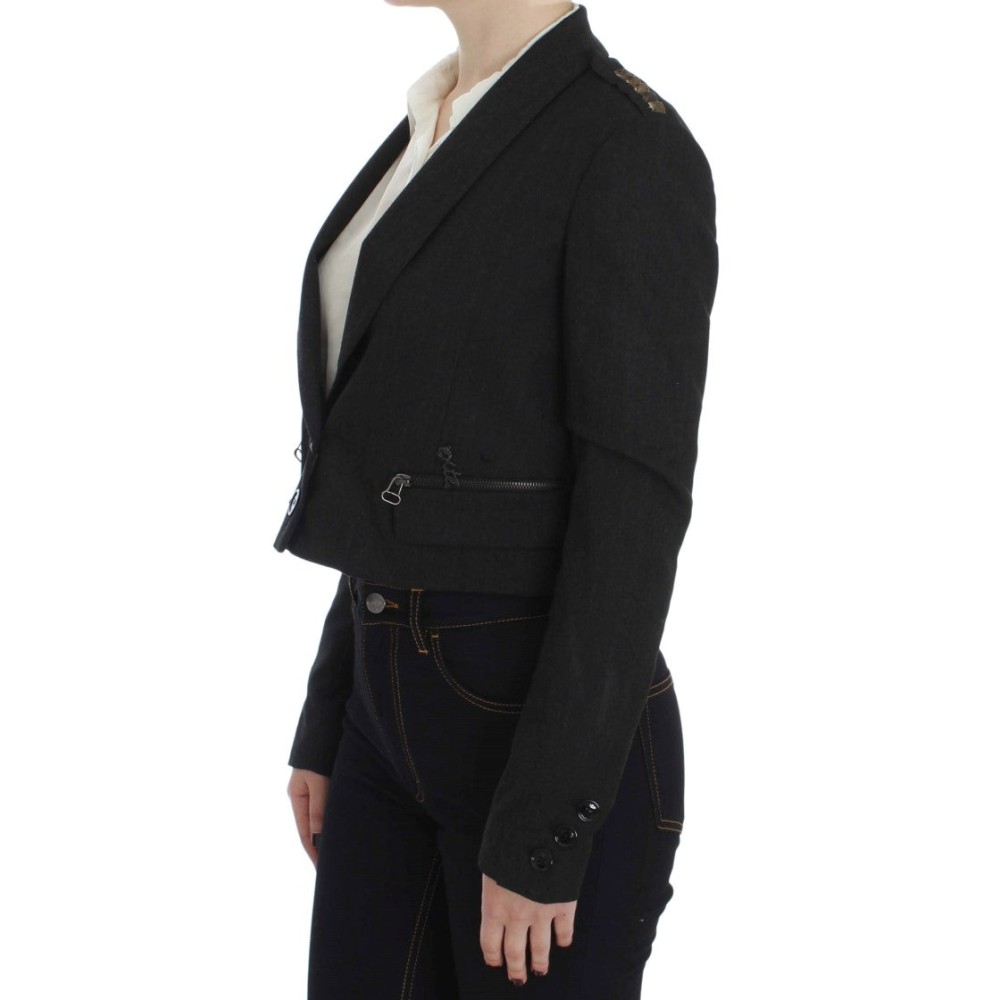 Exte Elegante Blazerjacke mit goldenen Knöpfen in Grau