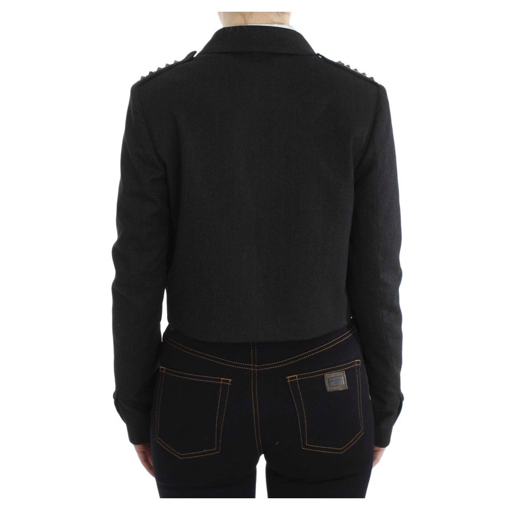 Exte Elegante Blazerjacke mit goldenen Knöpfen in Grau