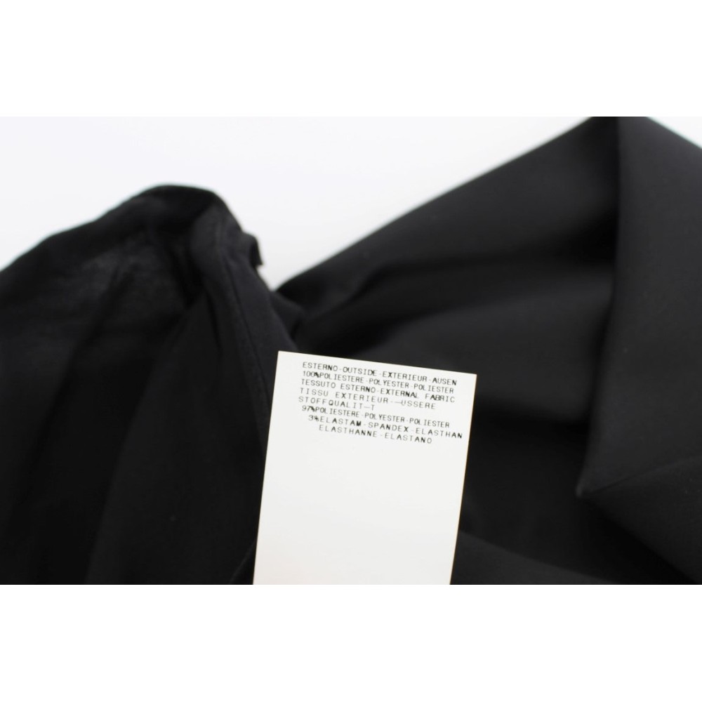 Exte Elegante Schwarze Abend-Wickeltop-Bluse