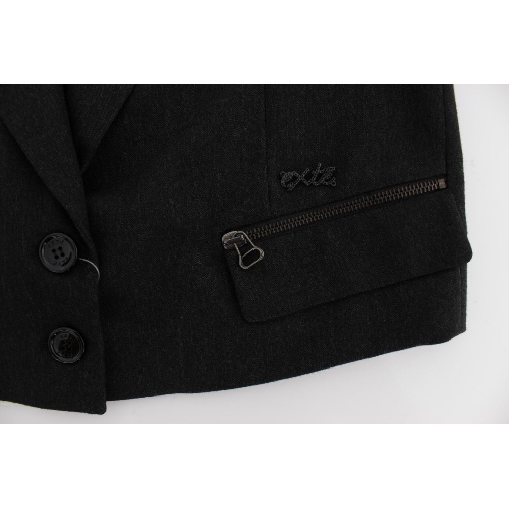 Exte Elegante Blazerjacke mit goldenen Knöpfen in Grau
