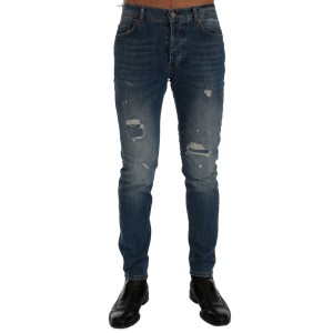 Frankie Morello Svelte Italian Denim - Slim Fit Blaue Jeans