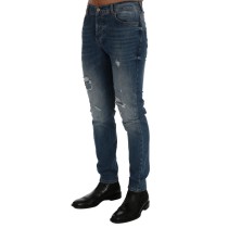 GF Ferre Elegante Slim Fit Hose aus schwarzer Baumwolle