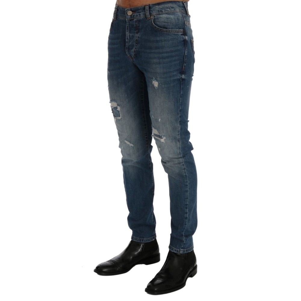 Frankie Morello Svelte Italian Denim - Slim Fit Blaue Jeans