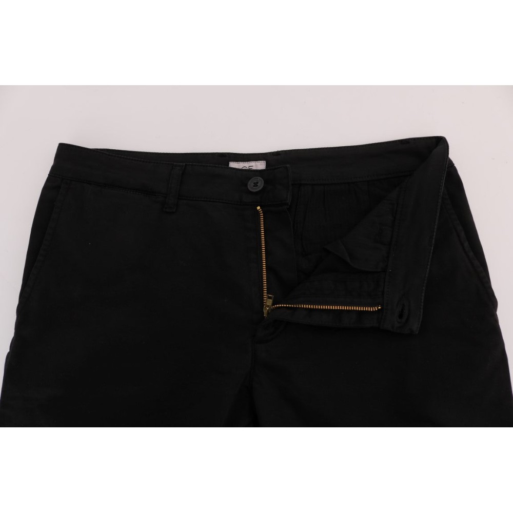 GF Ferre Elegante Slim Fit Hose aus schwarzer Baumwolle
